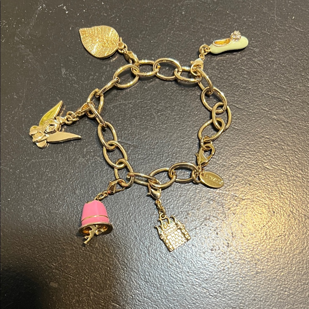 Disney TinkerBell Gold Charm Bracelet